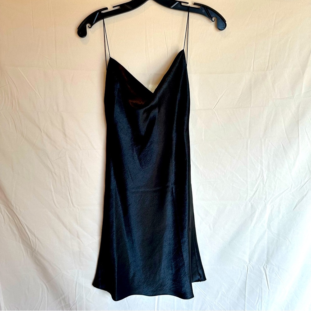 Double Zero drop back mini slip dress
